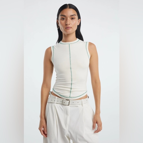 The Line by K Tops - SOLD - The Line by K Martine Tank Top in Vanilla